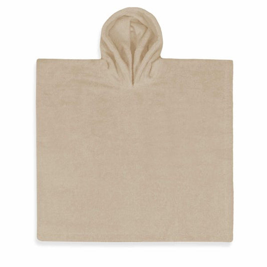 Badponcho cream met naam geborduurd voor kinderen maat l