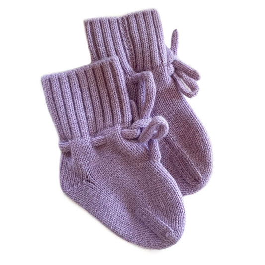 Petite noe merino wollen baby slofjes